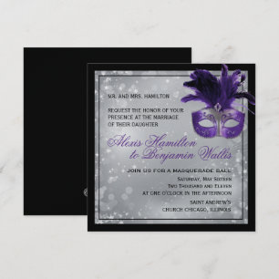 Masquerade Hochzeit Einladung