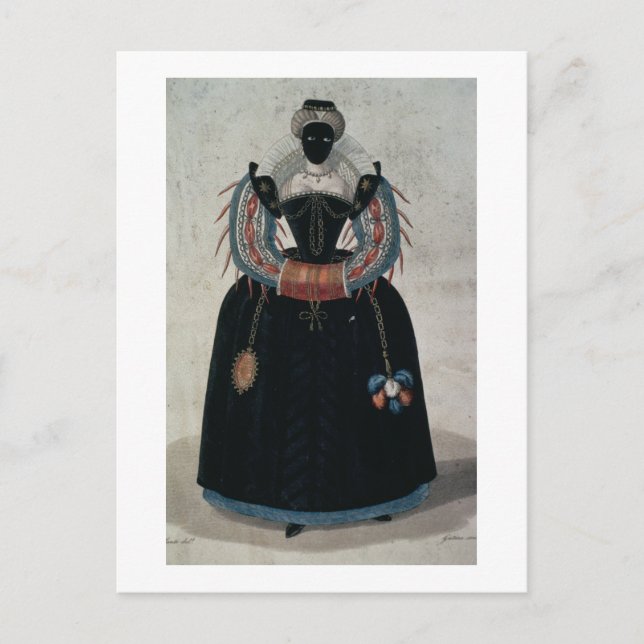 Masquerade Kostüm im Stil von Henri III (Colo Postkarte (Vorderseite)