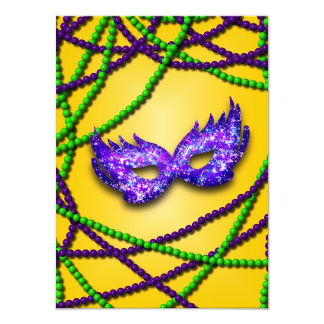 Masquerade Lila Mask Fotodruck (Vorne)