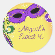 Masquerade Lila und gelb Maske Sweet 16