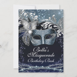 Masquerade Mardi Gras Geburtstagsparty Einladungen