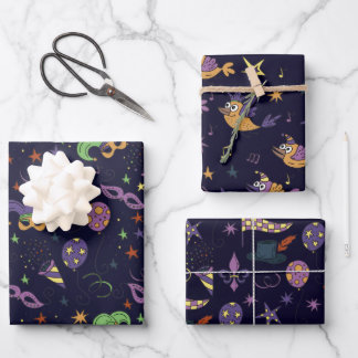 Masquerade Mardi Gras Geschenkpapier Set