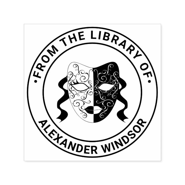 Masquerade Maske #1 Bibliotheksname Permastempel (Design)