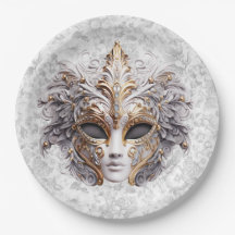 Masquerade Maske gefärbt in Grays