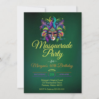 Masquerade Maske Party Geburtstag Einladung