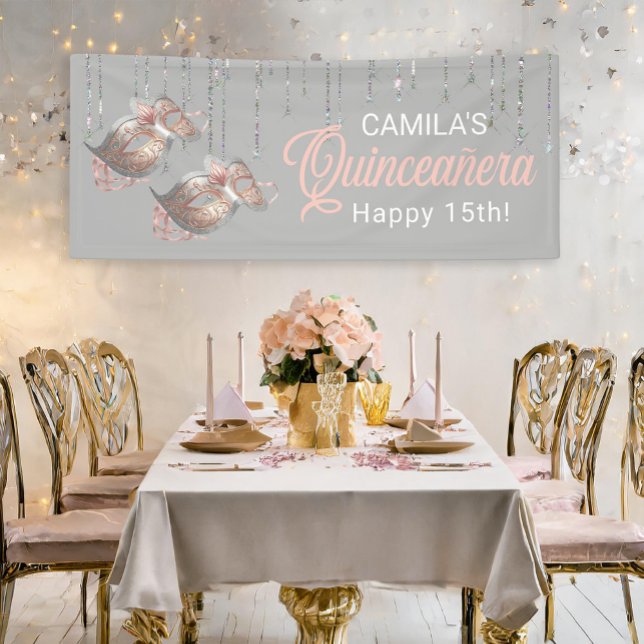 Masquerade Maske Quinceañera Rose Gold ID1031 Banner (Von Creator hochgeladen)