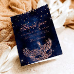 Masquerade Maske Rose Gold Glitzer funkeln schick Dankeskarte<br><div class="desc">Vielen Dank an Familie und Freunde,  dass Sie zu Ihrem Geburtstag,  Party oder Hochzeit Masquerade-Ball mit diesem modernen,  schicken und glamourösen Dankeschön an eine handgezeichnete Rose Gold Glitzer Masquerade Maske mit Rose Gold Glitzer Diamond Glitzern auf einem dunkelmarineblau Aquarell.</div>