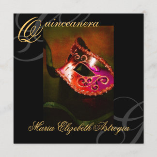 Masquerade Maske Rote Quinceanera Party Einladung