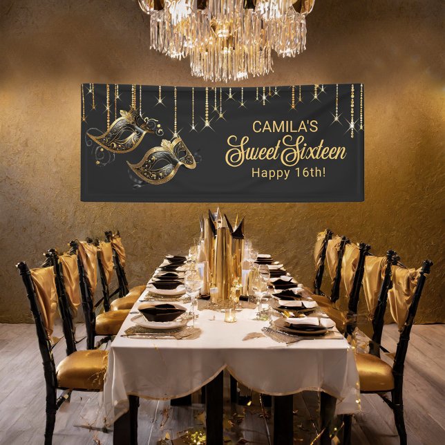 Masquerade Maske Sweet 16 Black Gold ID1032 Banner (Von Creator hochgeladen)