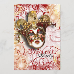 Masquerade Maske venezianisches Mardi Gras Party Einladung