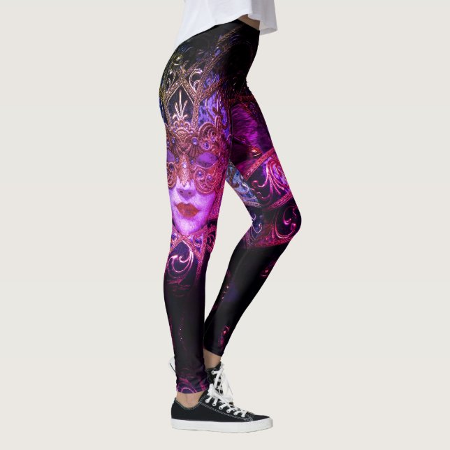 Masquerade Maske Viktorianisch elegant gotisch Leggings (Rechts)