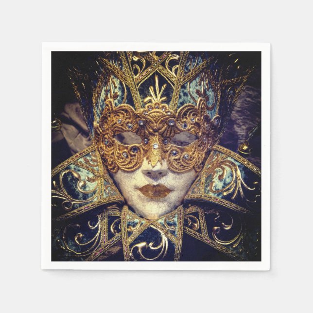 Masquerade Maske Viktorianisch elegant gotisch Serviette (Vorderseite)