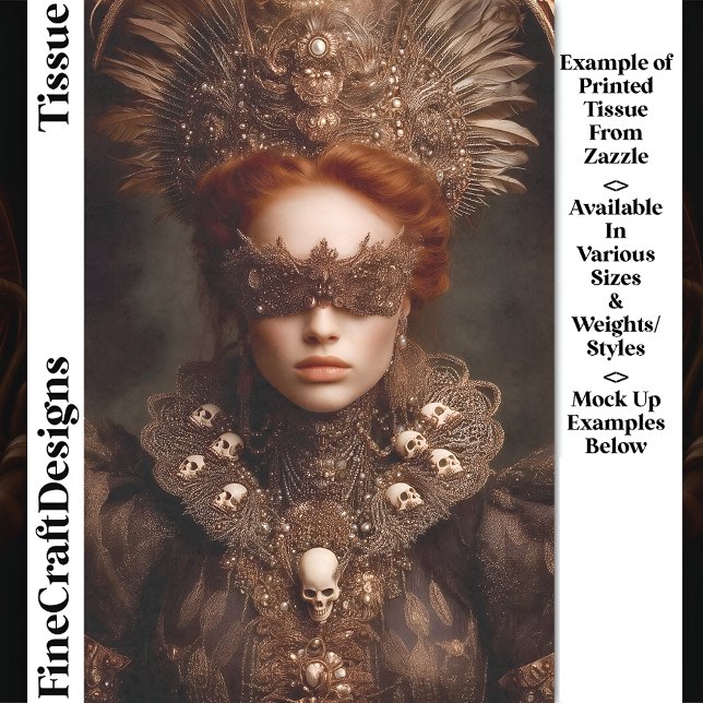 Masquerade Masked Gothic DU1 Decoupage Seidenpapier (Von Creator hochgeladen)