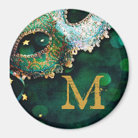 Masquerade Maskenkostüm Monogram Initial Magnet