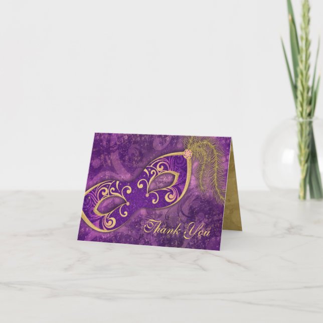 Masquerade Masque Masque Mariage Merci violet (Devant)