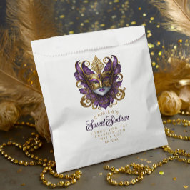 Masquerade Motif Sweet 16 Lila Gold ID1032 Geschenktütchen