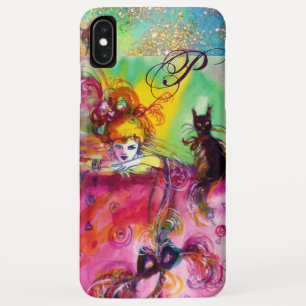 MASQUERADE NACHT / LADY MIT SCHWARZEM KATZMONOGRAM Case-Mate iPhone HÜLLE