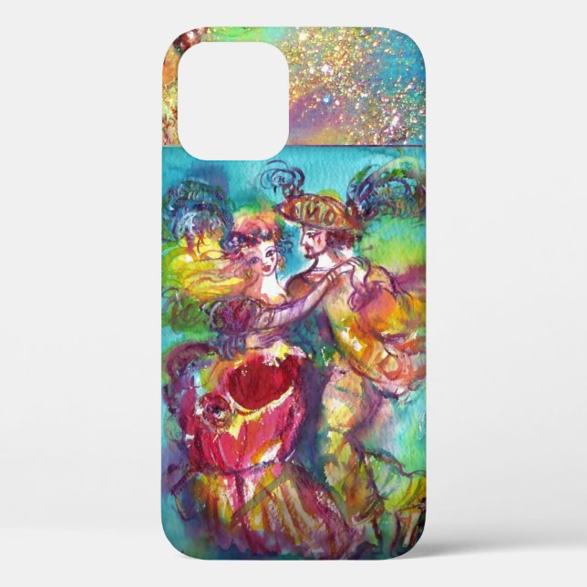 MASQUERADE NIGHT / CARNIVAL DANCE MONOGRAMM Case-Mate iPhone HÜLLE (Rückseite)