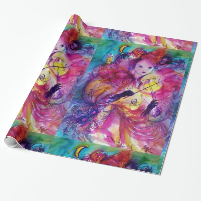 MASQUERADE NIGHT / Venezianischer Karneval Geschenkpapier (Ungerollt)
