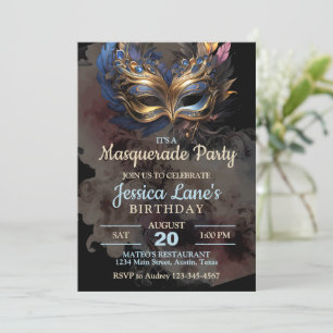 Masquerade Party Geburtstag Einladung