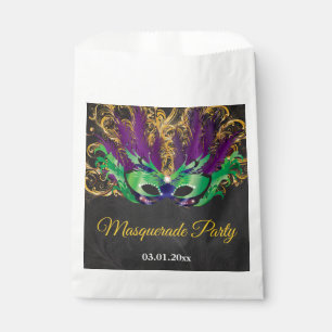 Masquerade Party Magische Nacht Grün Lila Gold Geschenktütchen