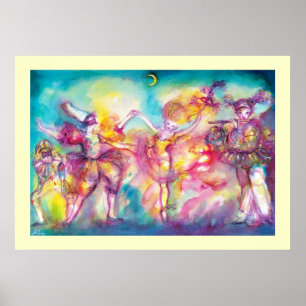 MASQUERADE-PARTY, Mardi-Gras-Masken, Tanz, Musik Poster