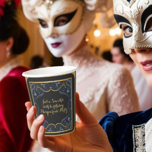 Masquerade Party maskiert Ball Geburtstag luxuriös Pappbecher