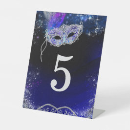 Masquerade-Party-Tischnummern Sockelschild