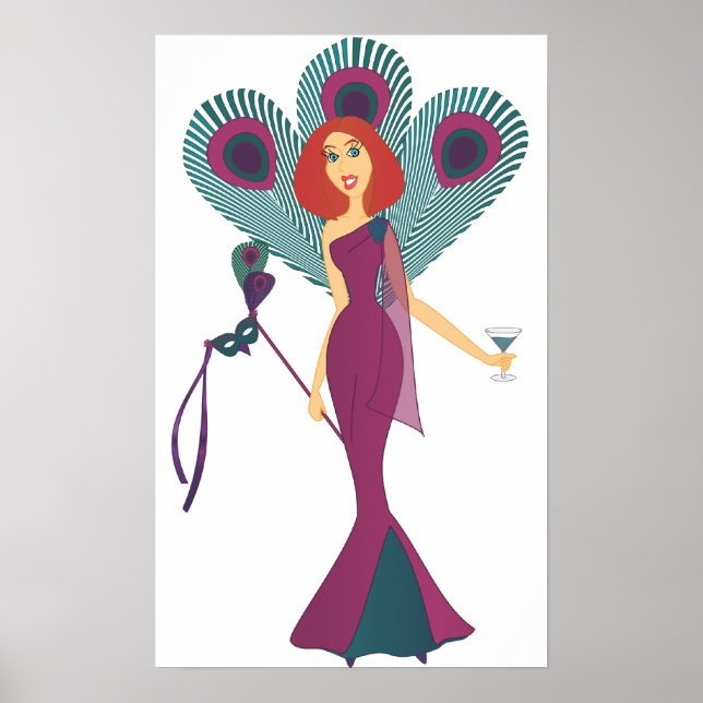 Masquerade Peacock Poster (Vorne)