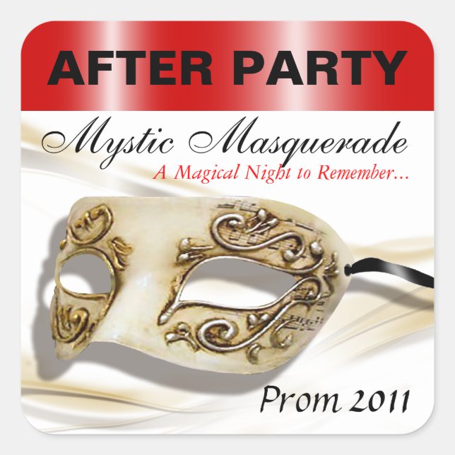 Masquerade Prom Nach dem Party Aufkleber (Vorderseite)