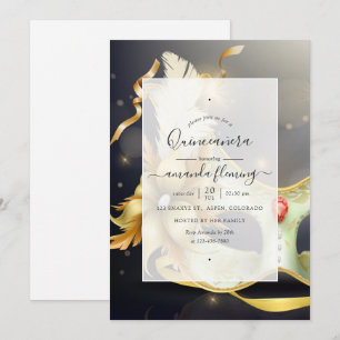 Masquerade Quinceañera Einladung