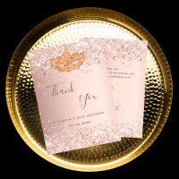 Masquerade Rose Gold Dank Karte