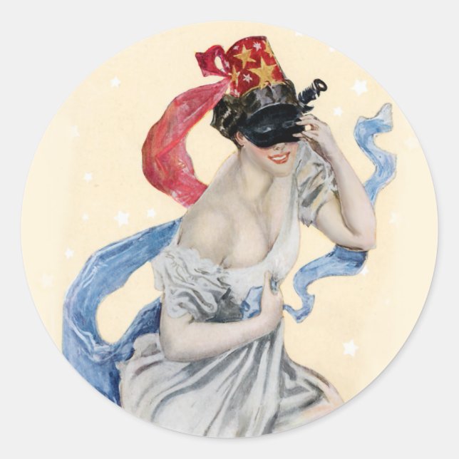 Masquerade Runder Aufkleber (Vorderseite)