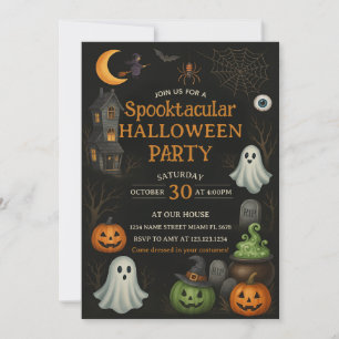 Masquerade Spooktacular Halloween-Party laden Einladung