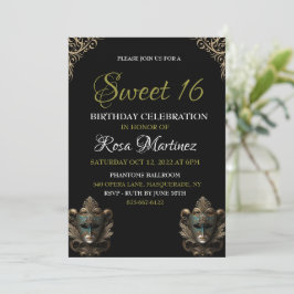 Masquerade sucré 16 invitation