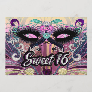 Masquerade Sweet 16 16 Party Maske Einladung