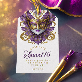 Masquerade Sweet 16 Lila Gold ID1032 Geschenkanhänger
