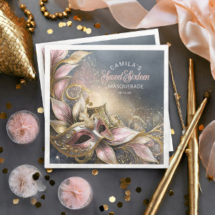 Masquerade Sweet 16 Rose Gold ID1032 Serviette