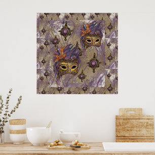 MASQUERADE VENEDIG KUNST      POSTER