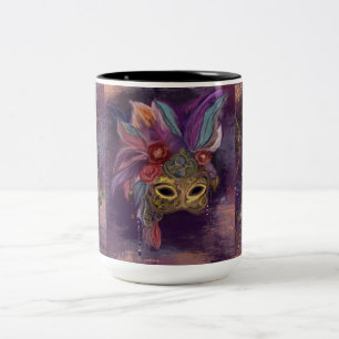 MASQUERADE VENEDIG KUNST ZWEIFARBIGE TASSE