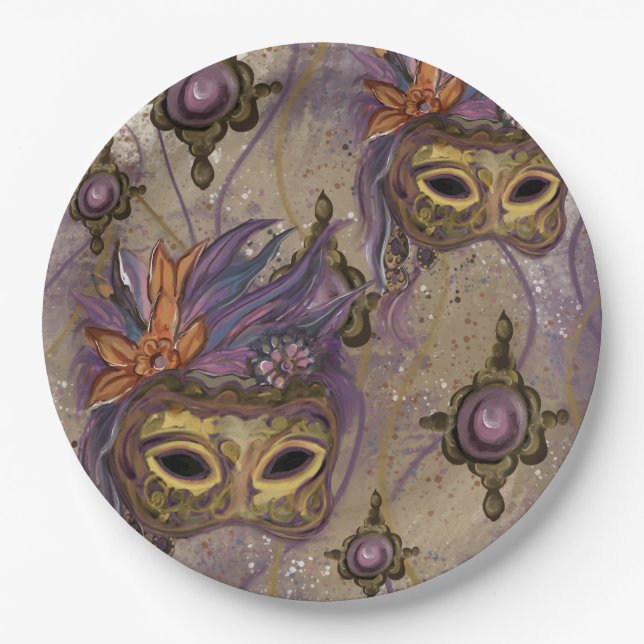 MASQUERADE VENICE ART PAPPTELLER (Vorderseite)