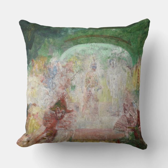 Masquerade von James Ensor (1889) Kissen (Vorderseite)