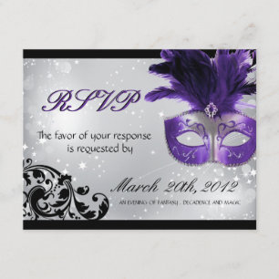 Masquerade Wedding RSVP Cards