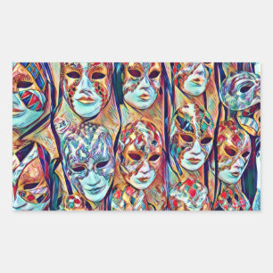 Masques italiens Stickers Venise
