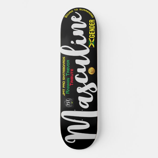 MASQULINE-GESCHLECHTER IM RAND VON 8 1/4" Skateboa Skateboard (Vorderseite)