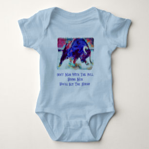 Mass dich nicht mit dem Bull Baby Boy Blue One Stü Strampler