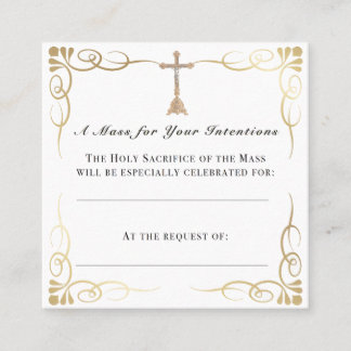 Mass Intention Card - katholisches Gebet Quadratische Visitenkarte