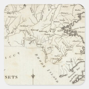 Massachusetts 2 quadratischer aufkleber