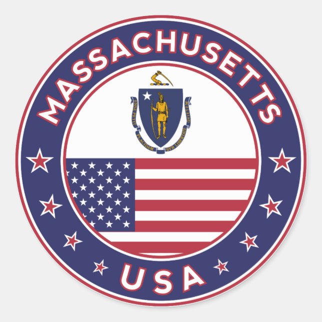 Massachusetts, Aufkleber für Massachusetts, Telefo (Vorderseite)