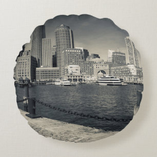Massachusetts, Boston, Gebäude am Rowe's Wharf Rundes Kissen